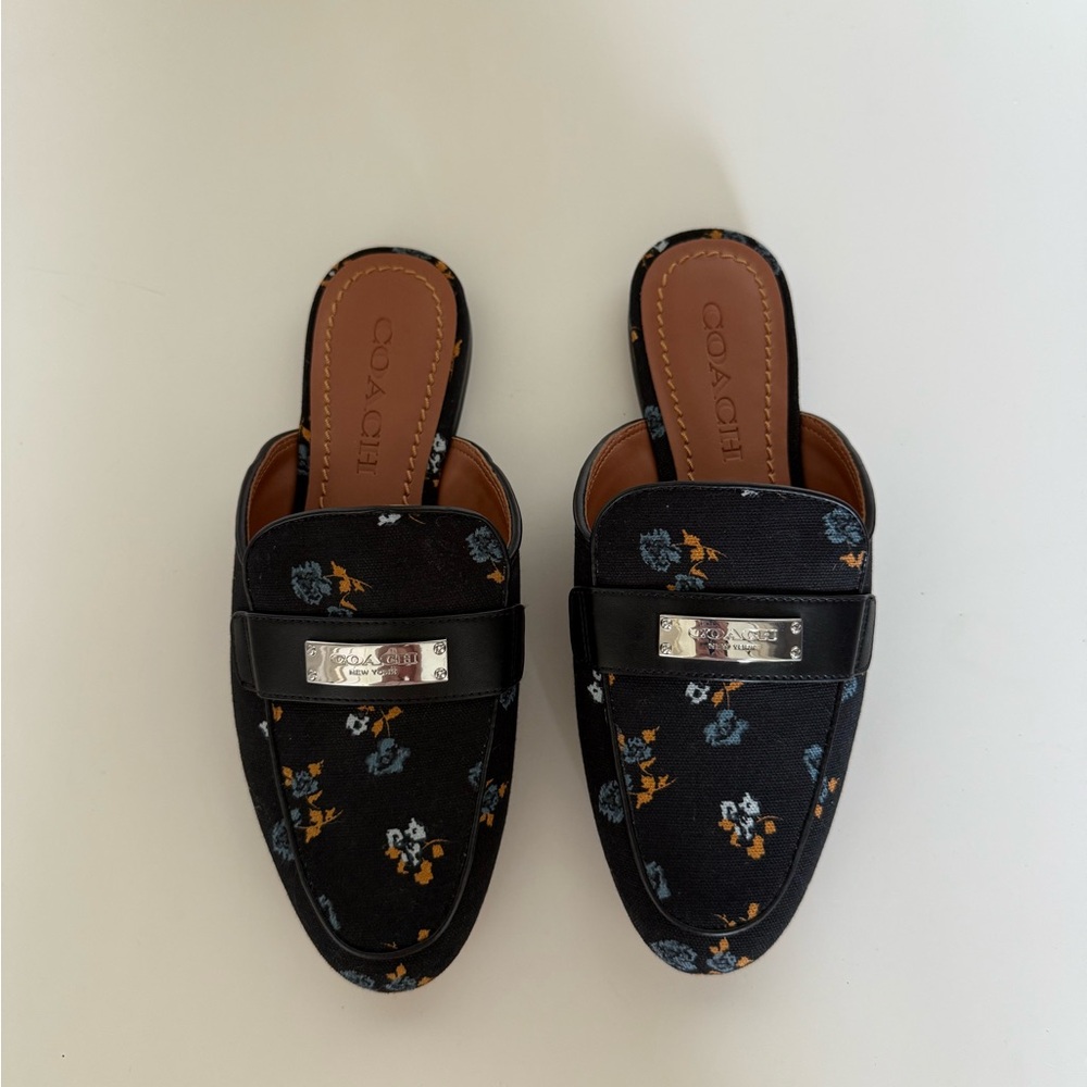 Coach navy Floral Women's Loafers